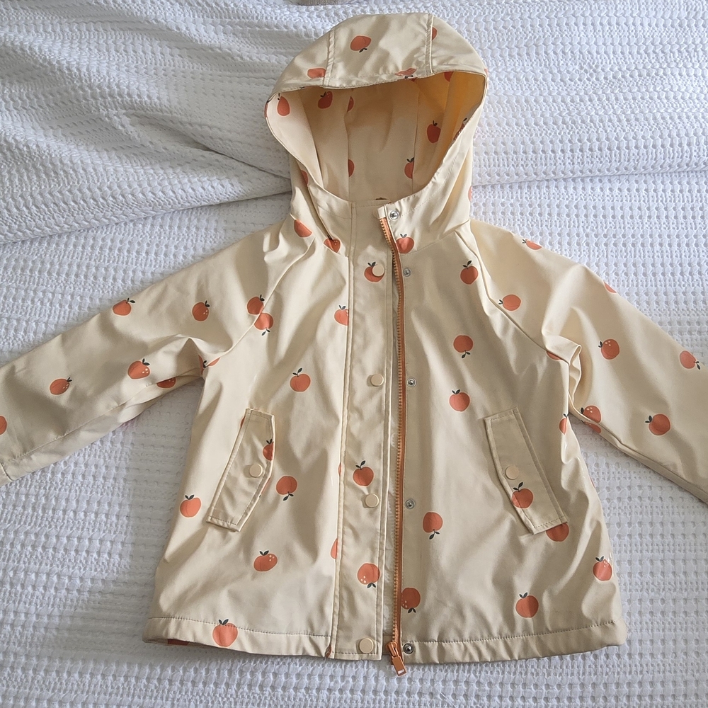 Zara Kids Cream Jacket with Orange Print